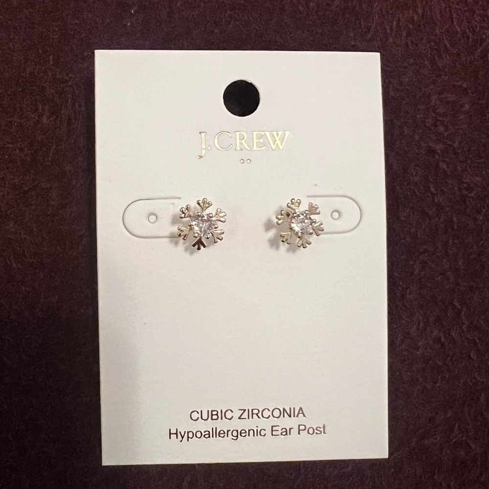 J. Crew Snowflake Earrings